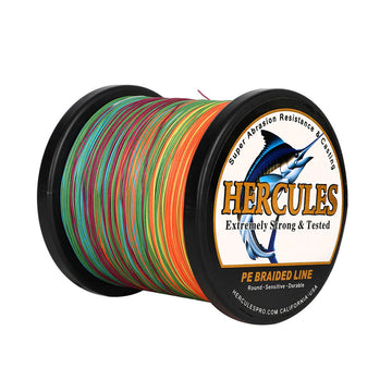 HERCULES 500M 547Yds Multicolor 10lb-420lb PE Braid Fishing Line 12 Strands HERCULES